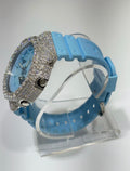 High quality iced out moissanite baby blue g-shock💎